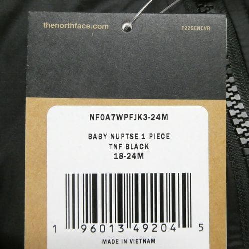 ザノースフェイス ベビー ヌプシワンピース ダウンジャケット 90cm ブラック
