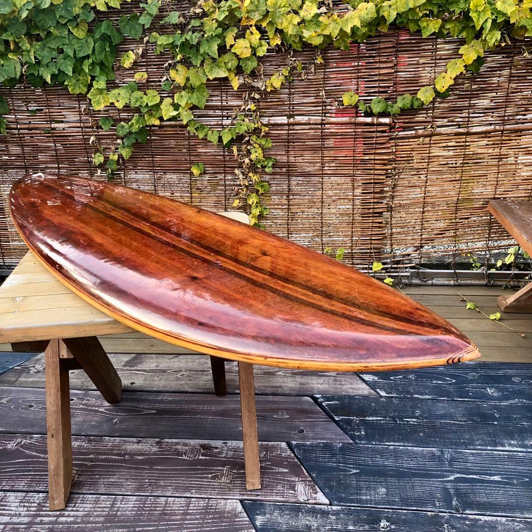 超レア ヴィンテージ 木製中空サーフボード 送料込み