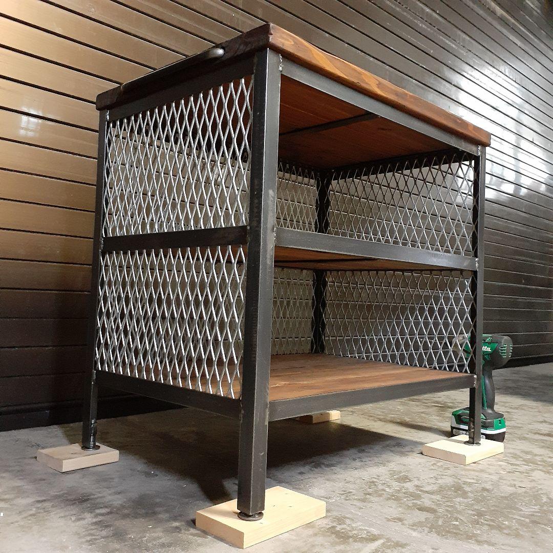 アイアン　シェルフ　ラック　インダストリアル　シューズラック　植物棚　男前　棚