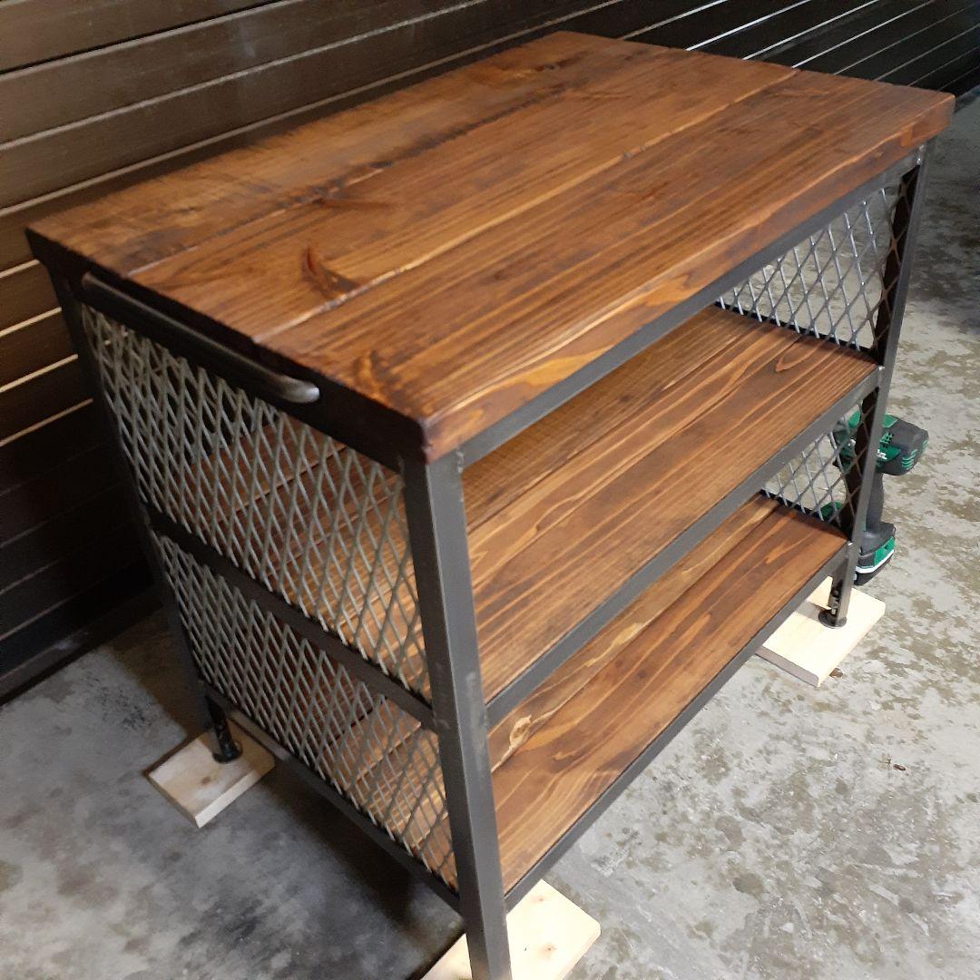 アイアン　シェルフ　ラック　インダストリアル　シューズラック　植物棚　男前　棚