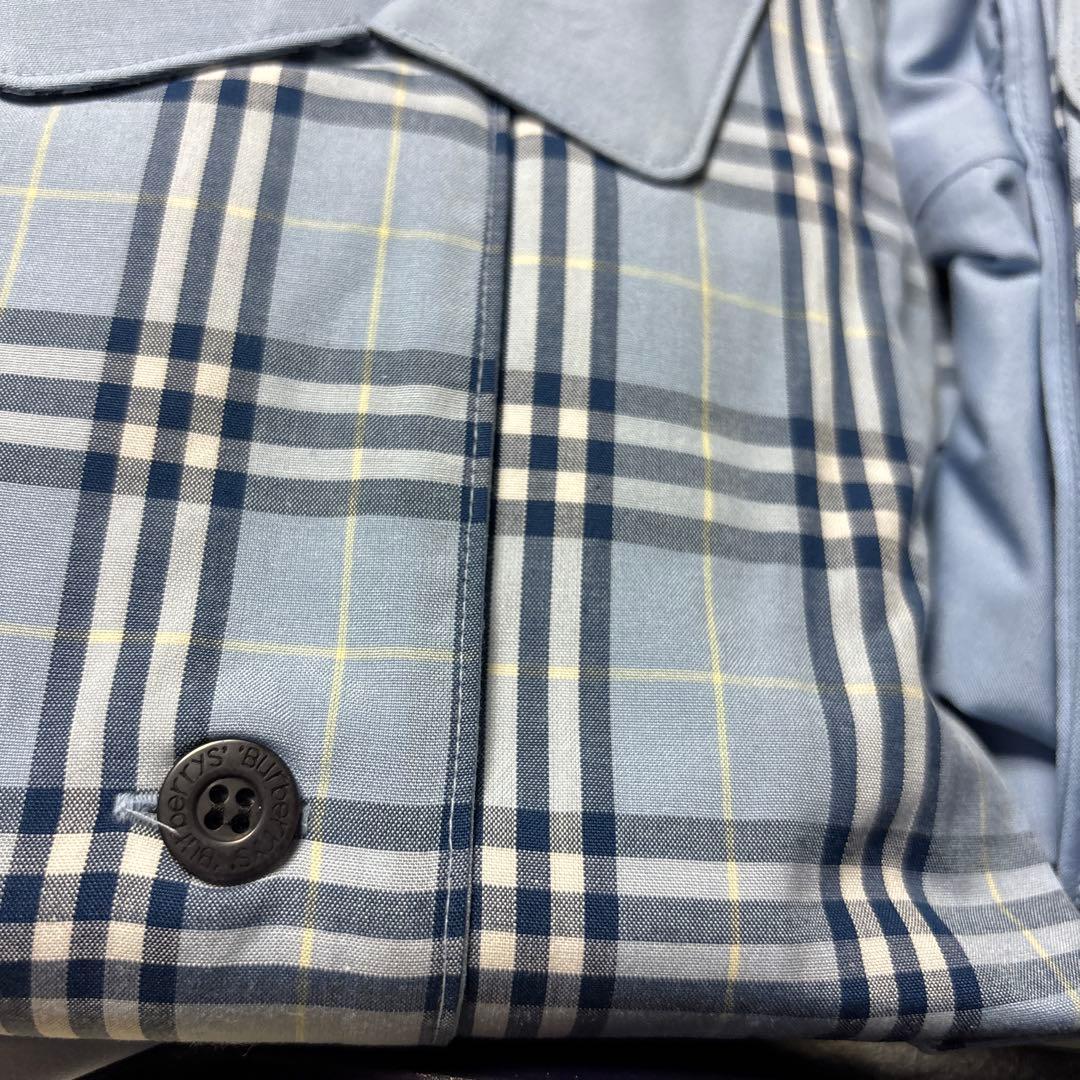 ◎未使用 バーバリー パジャマ 上下セット 男女ペア 2着 ブルー 長袖長ズボン