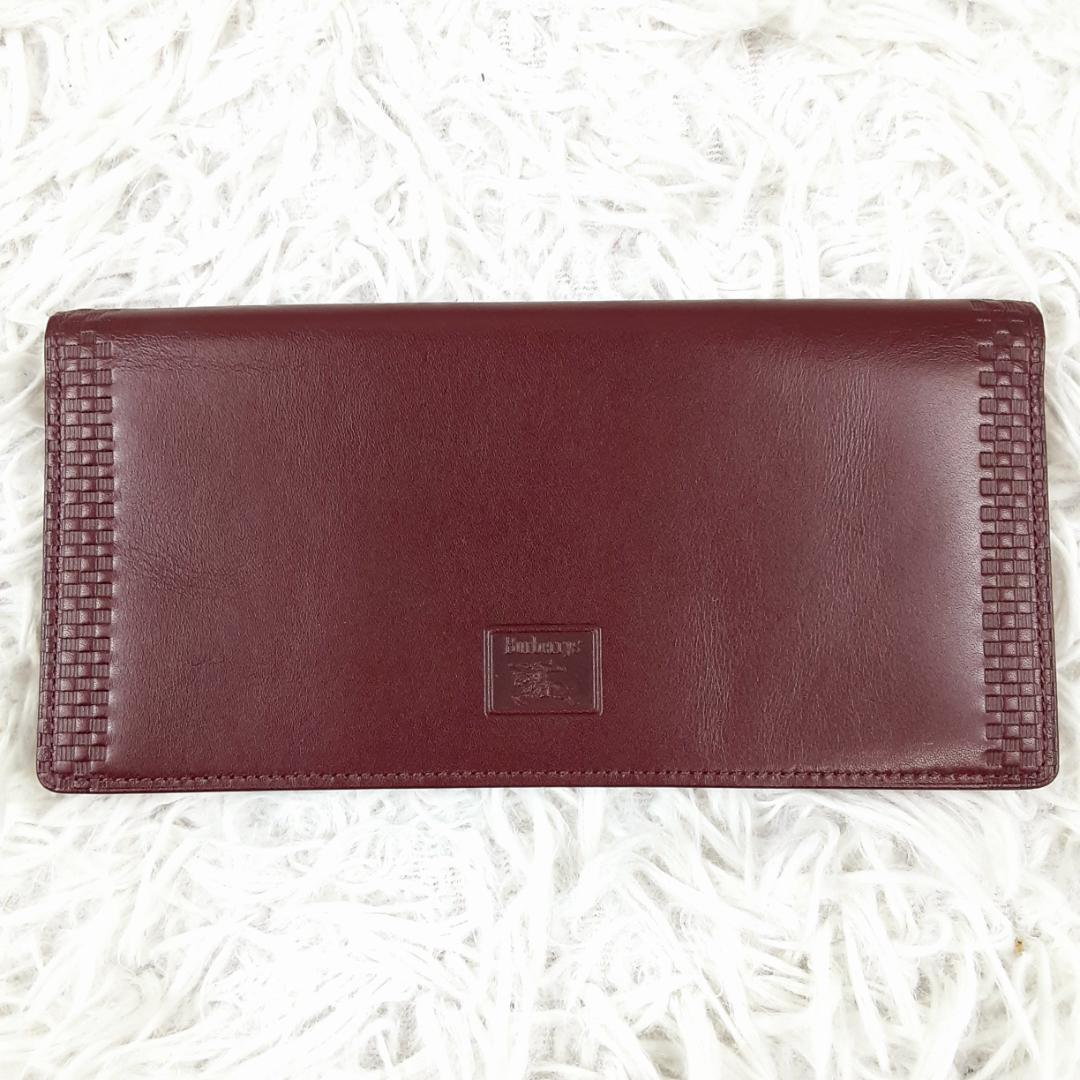 未使用保管品◎Burberrys 長財布 赤系 箱付き