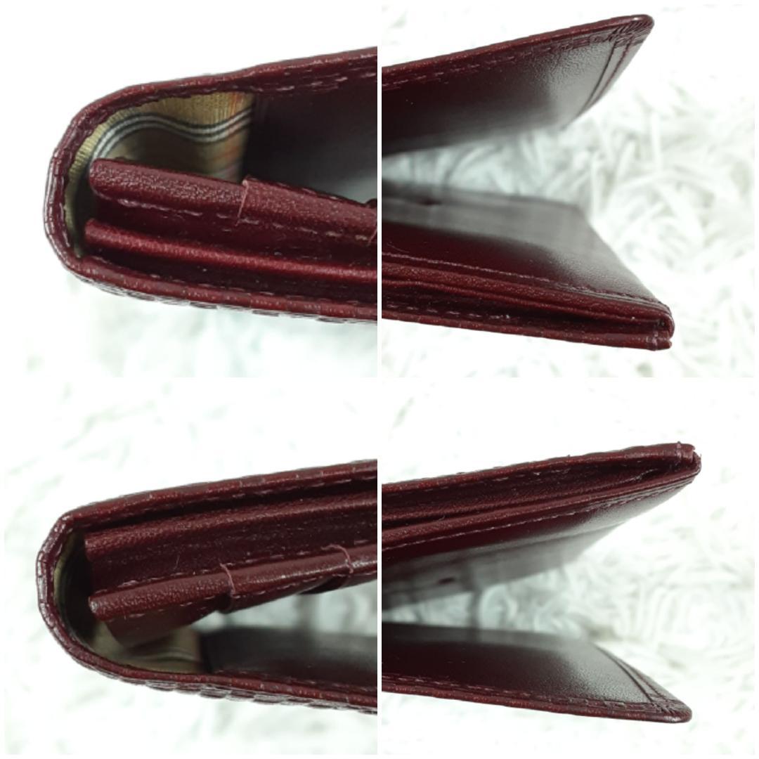 未使用保管品◎Burberrys 長財布 赤系 箱付き