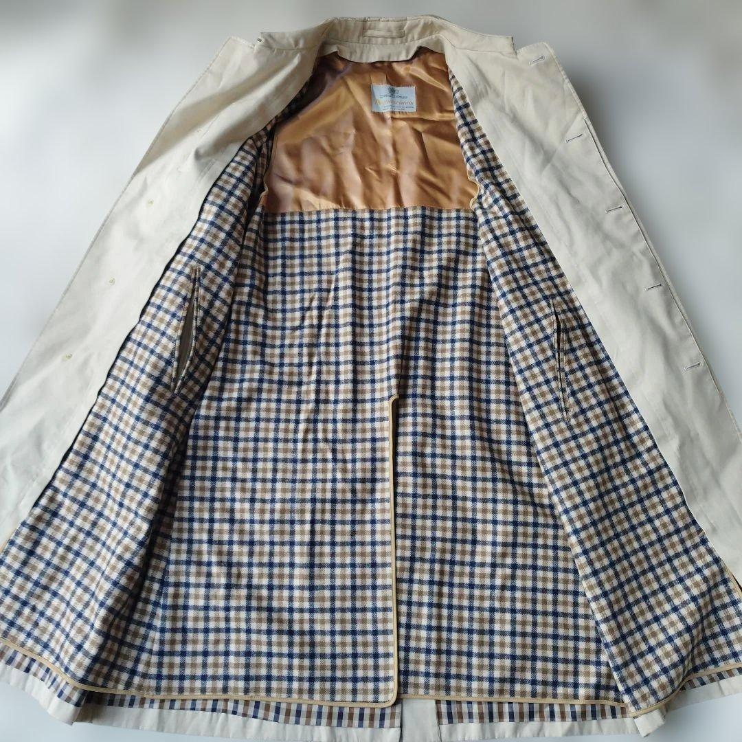 美品✨アクアスキュータム 2wayバルマカーンコート ライナー付き チェック L