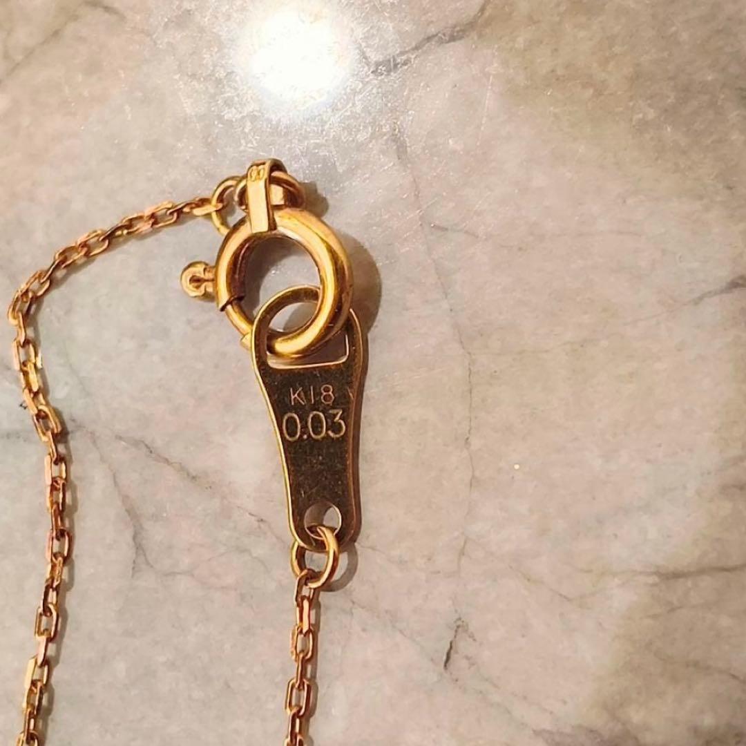 agete　K18 YG　ダイヤモンド　クロス　ブレスレット