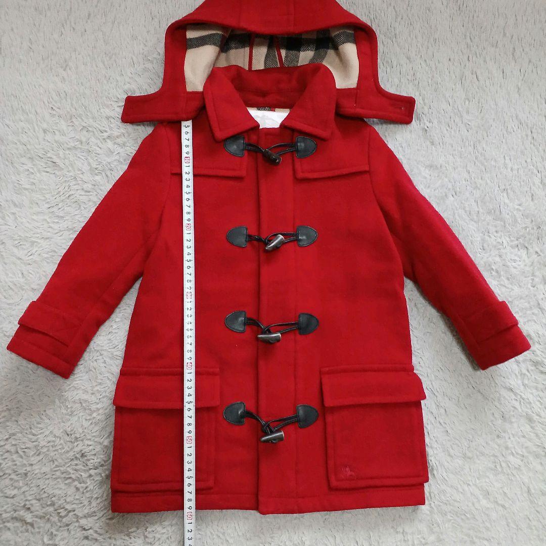 バーバリー　キッズダッフルコート　メガチェック　ホースロゴ　牛革トグル