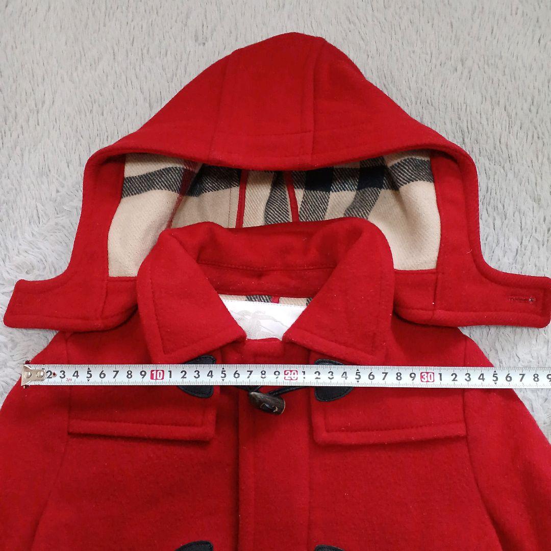 バーバリー　キッズダッフルコート　メガチェック　ホースロゴ　牛革トグル