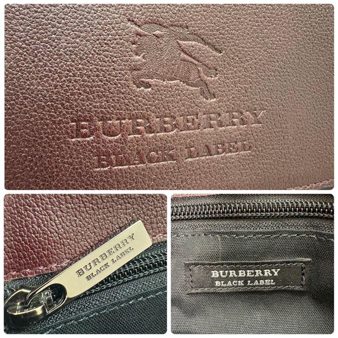 美品 希少 バーバリーブラックレーベル メッセンジャーバッグ レザー A4収納可