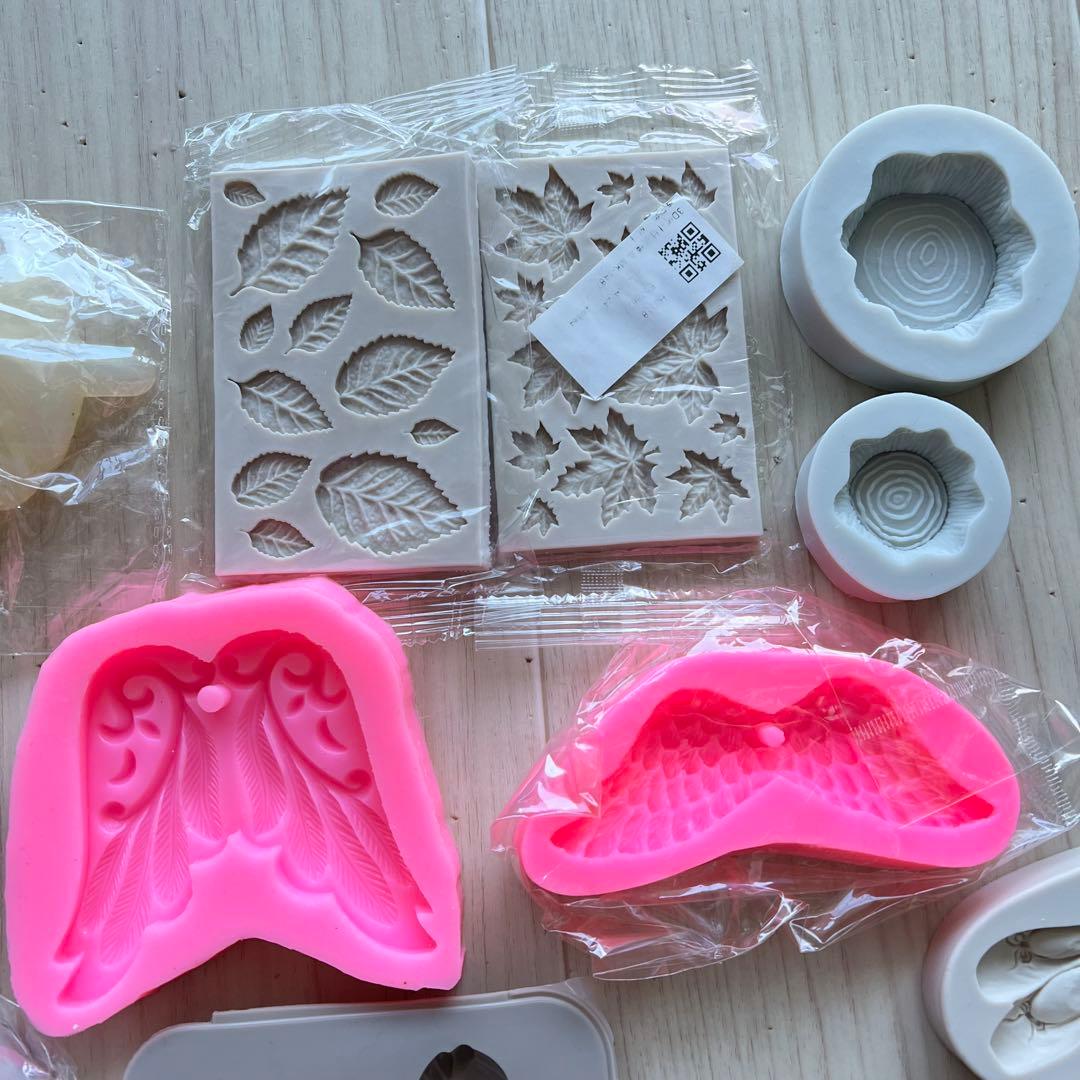 石鹸 石膏 レジン キャンドル シリコンモールドセット 動物 植物等 33個入り