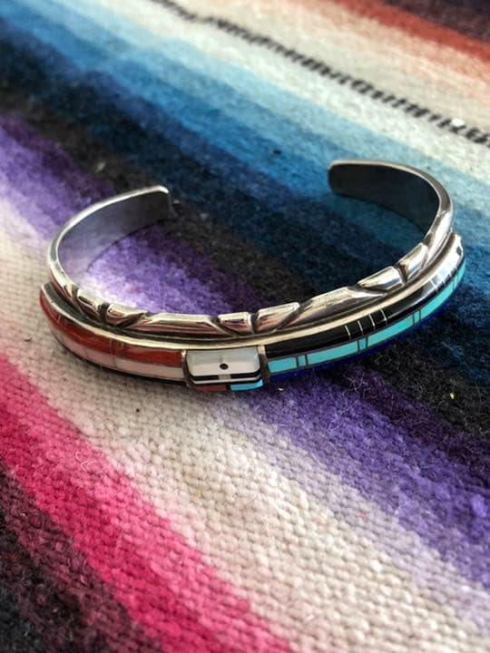 ZUNI Don Dewa ドンデワ　サンフェイス　インレイバングル　ナバホズニ