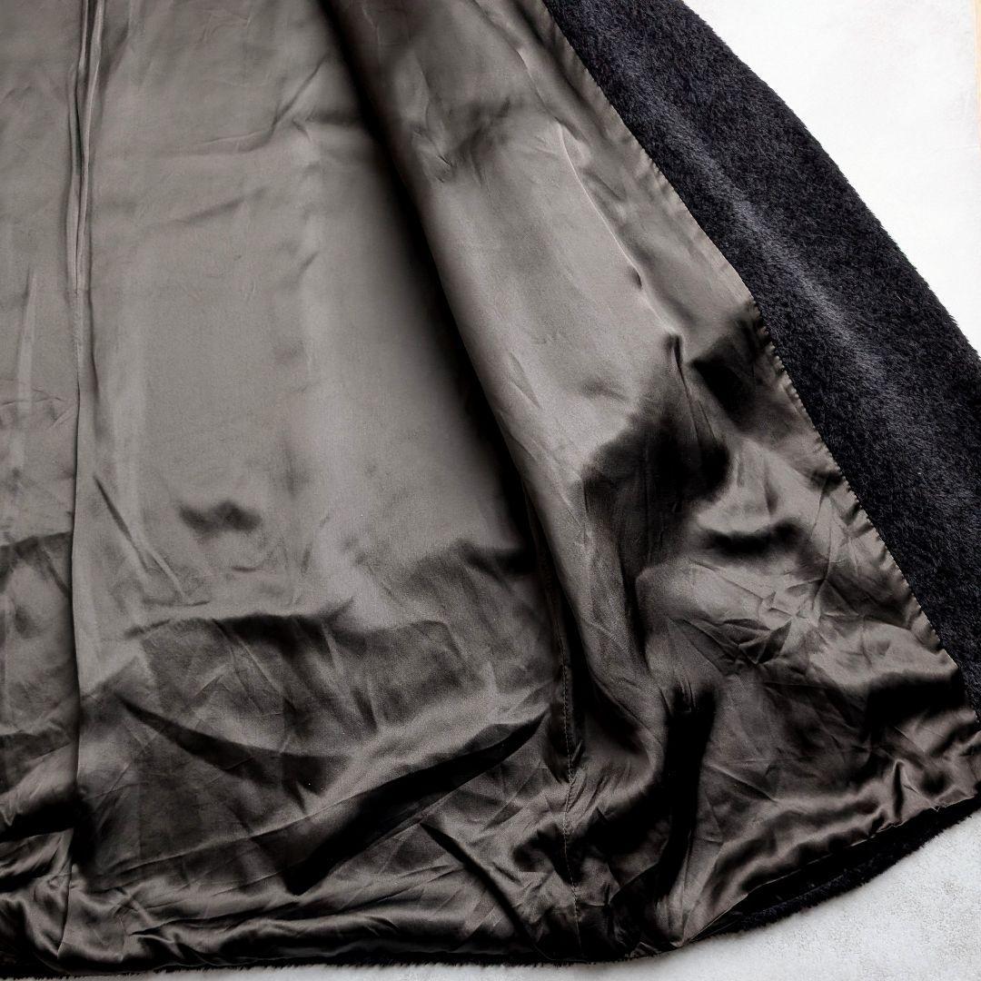 【訳あり】MaxMara マックスマーラ アルパカ混 シャギーコート ブラック