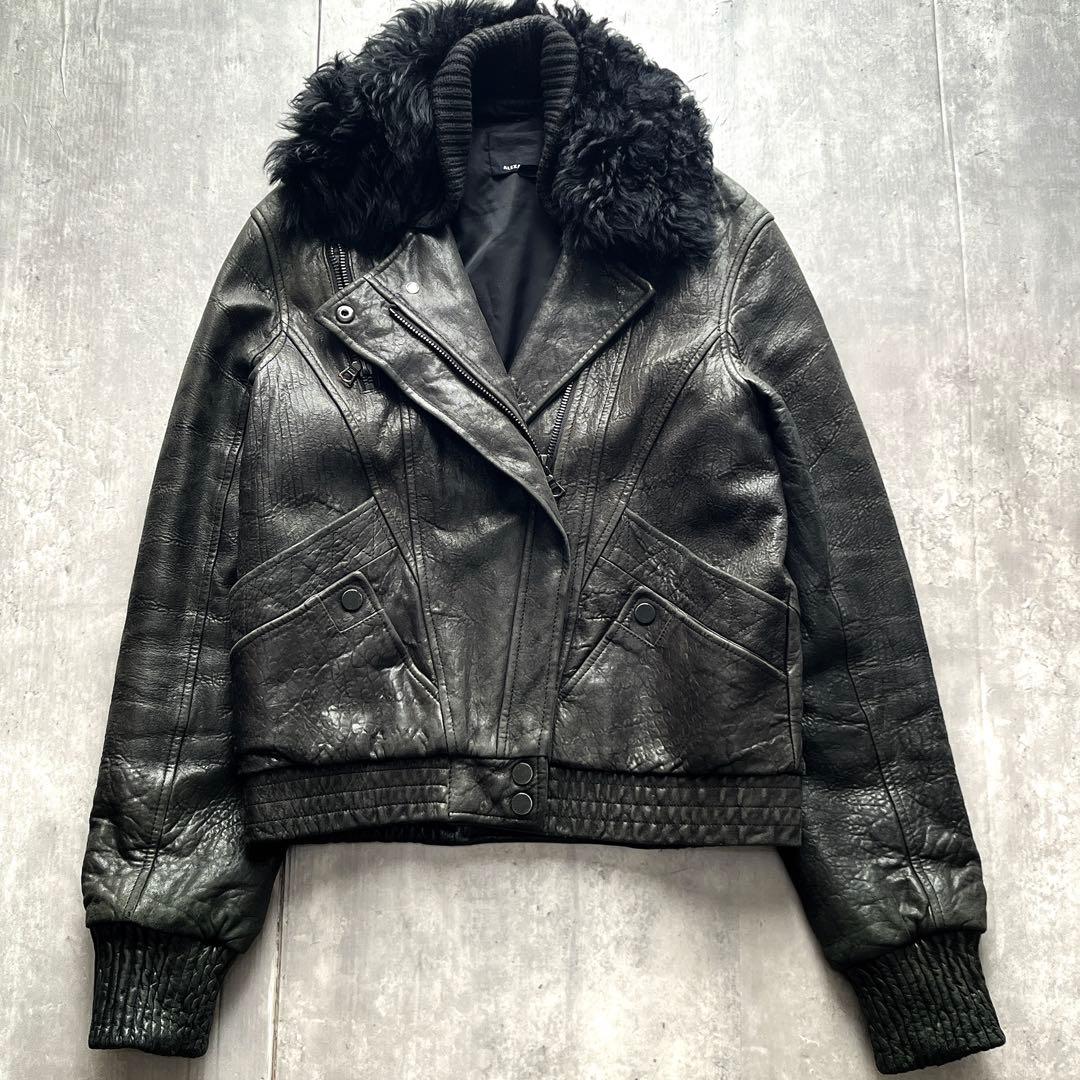 00s alexander wang 3wayレザージャケット 短丈　g-1