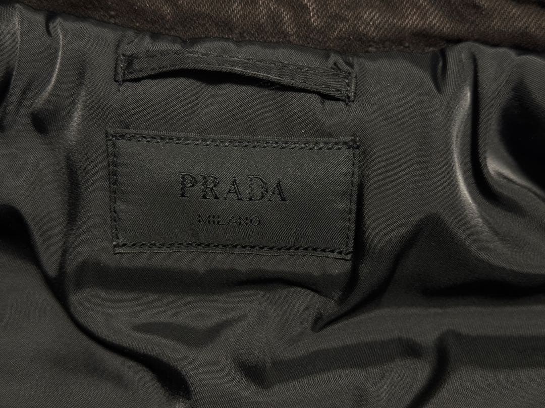 prada プラダ　デニム　ダウン　ブルゾン　ジャケット
