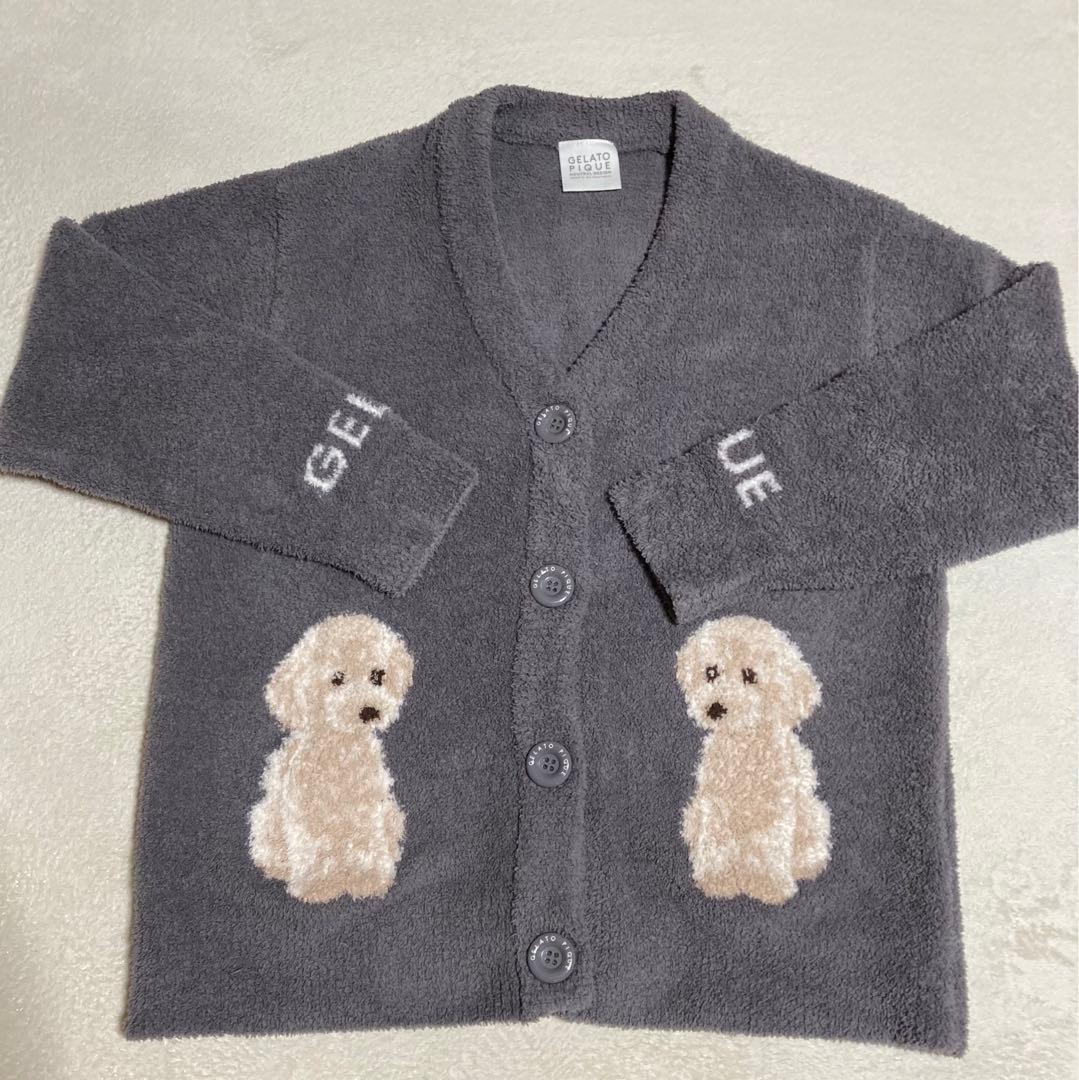 gelato pique トイプードルジャガードカーディガン　S-M