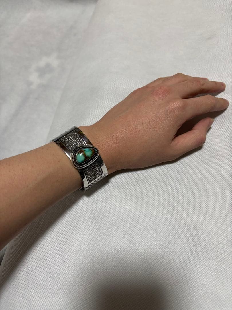 [しょう先生]インディアンジュエリー　ナバホ　バングル　ターコイズ