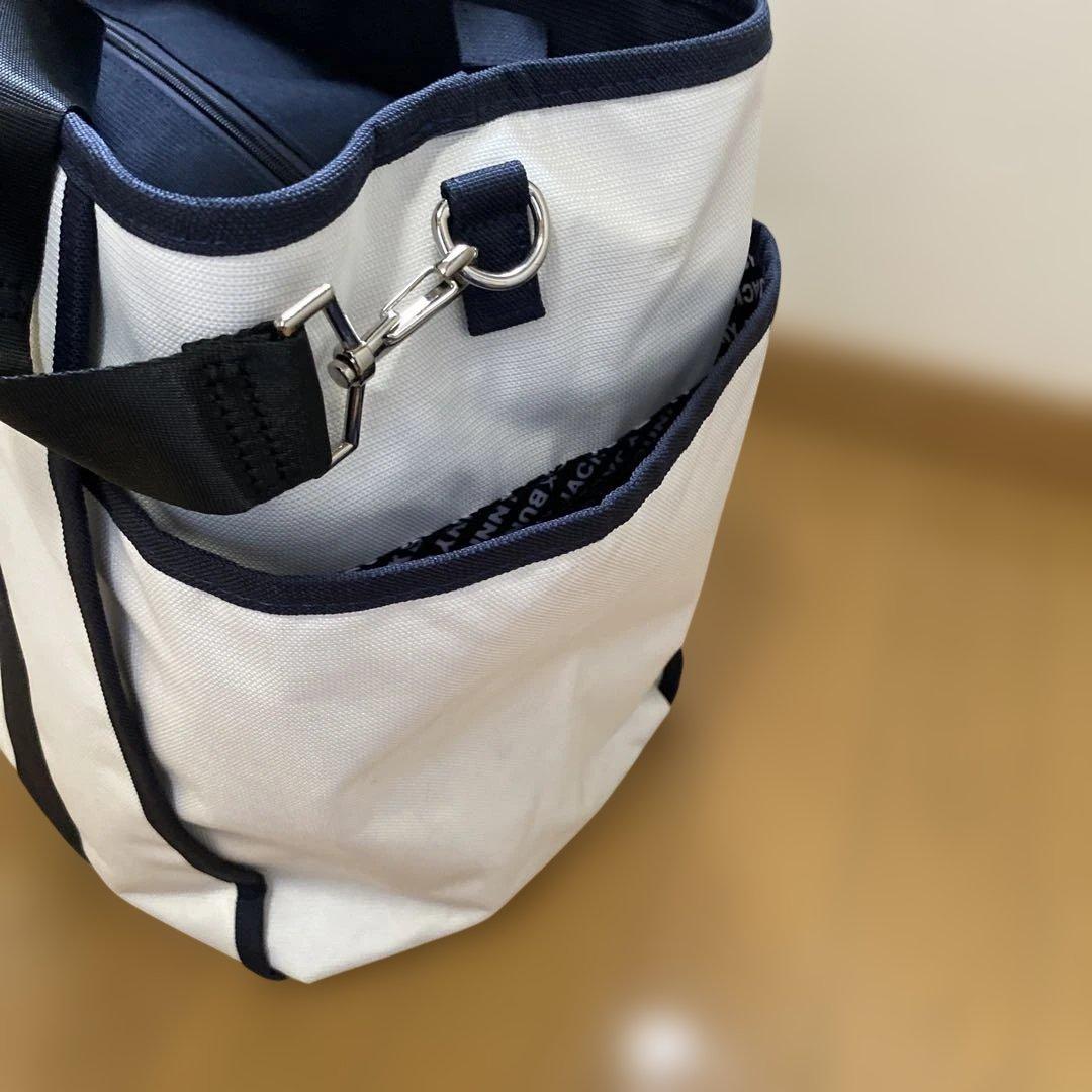 ジャックバニーロッカーバッグ、ネイビー/白