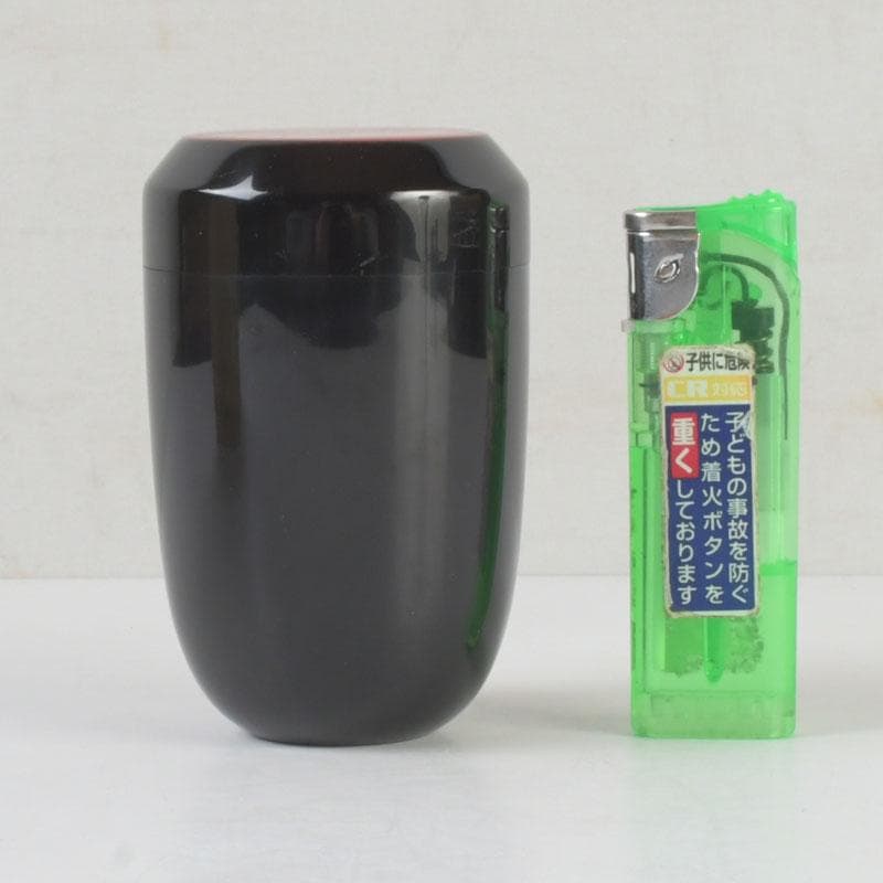 茶道具　輪島塗　岡本陽斎作　日の出棗　共箱　V　9831