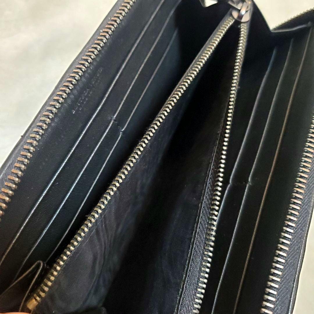 美品 ボッテガヴェネタ イントレチャートパイソン　カーフ　ラウンド　長財布