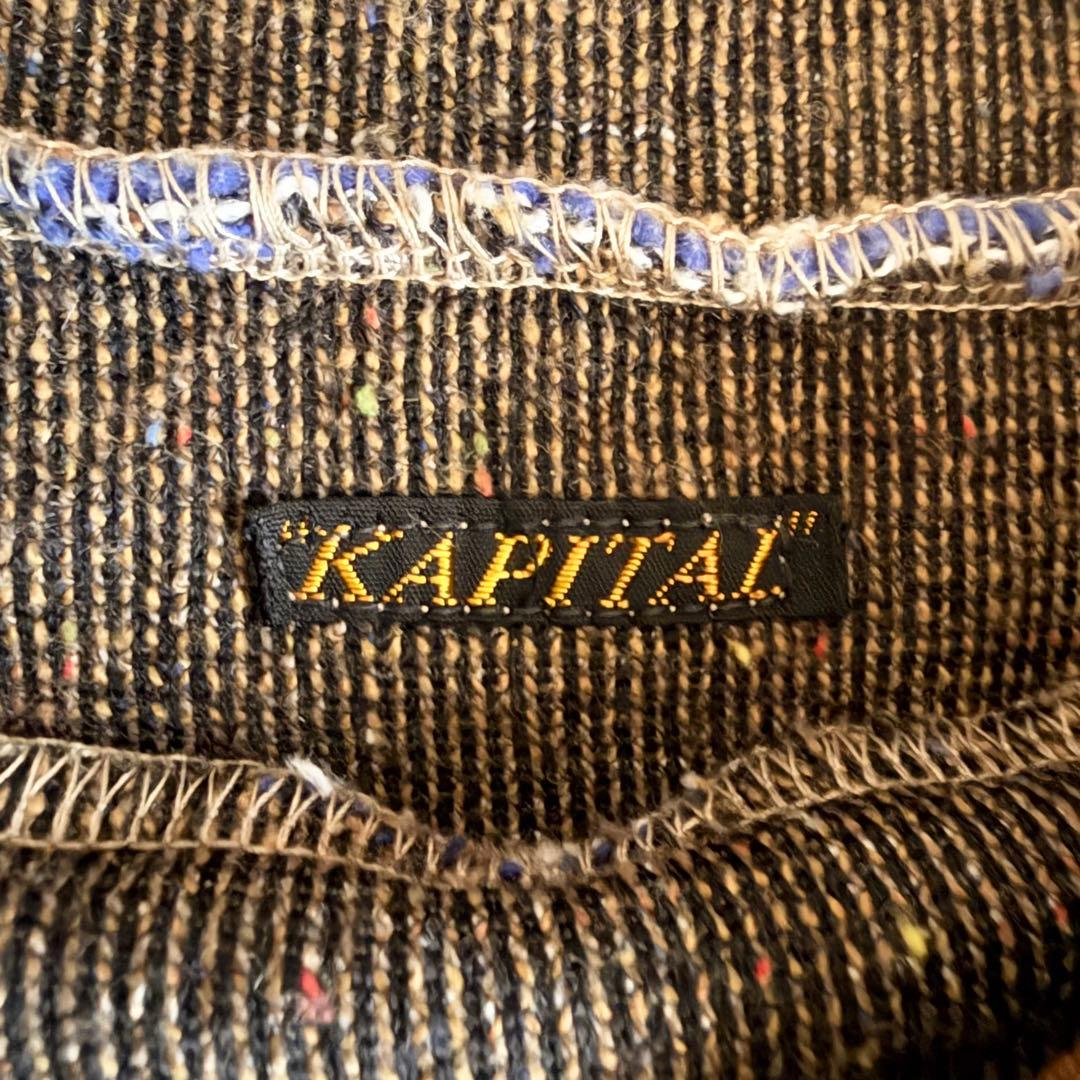 希少 【キャピタル】ボーダー ニット プルオーバー 配色 日本製 コットン