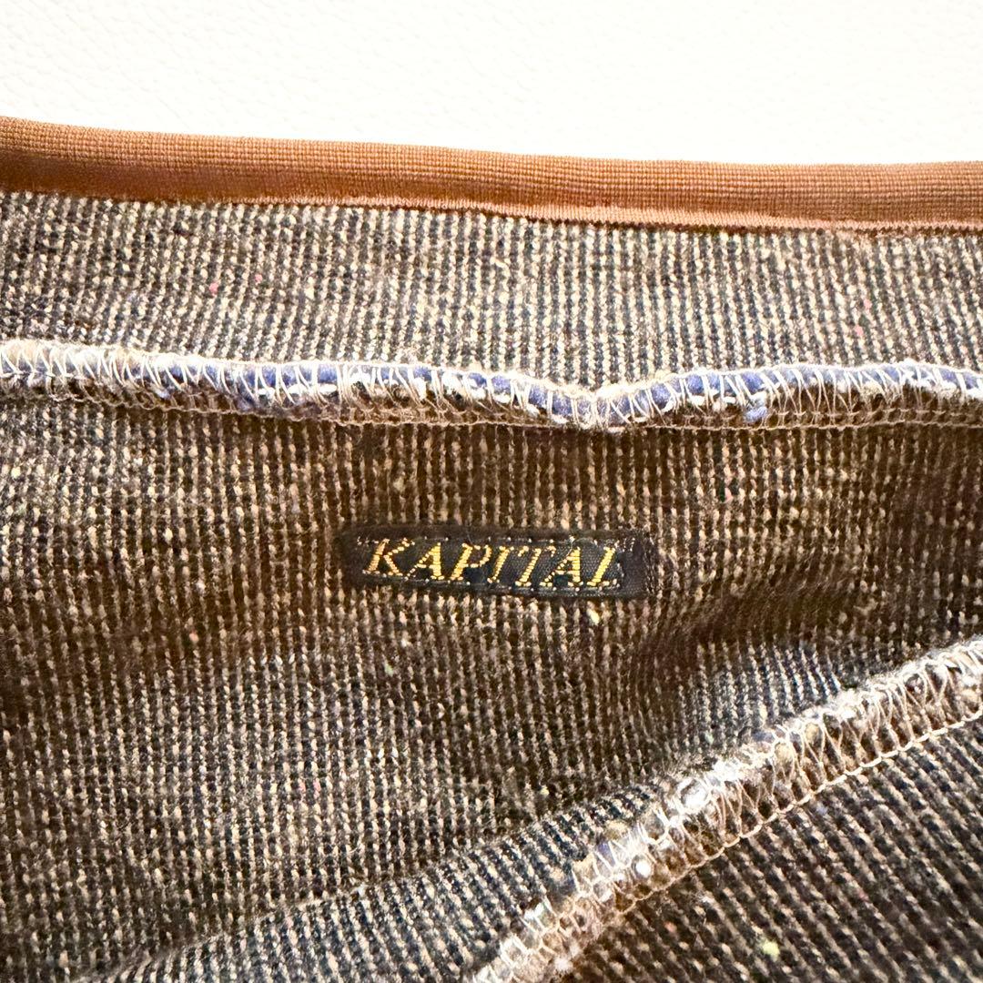 希少 【キャピタル】ボーダー ニット プルオーバー 配色 日本製 コットン