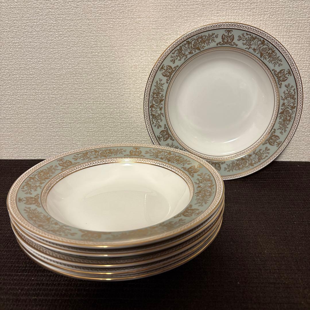 ウェッジウッド　コロンビア　セージグリーン　スーププレート　パスタプレート