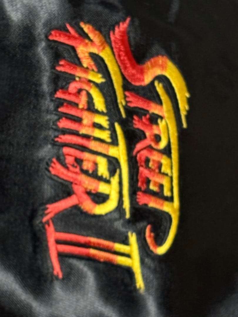 Street Fighter II スカジャン XL ブラックシルバー　着丈75