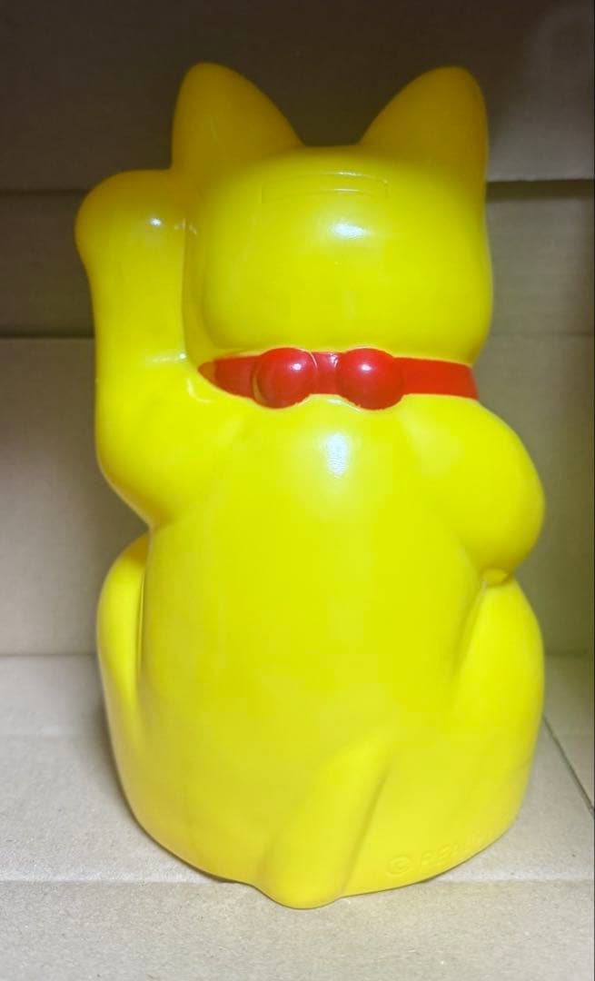 REALHEAD フォーチュンキャット（黄色成型小判真頭メタリックブルー)