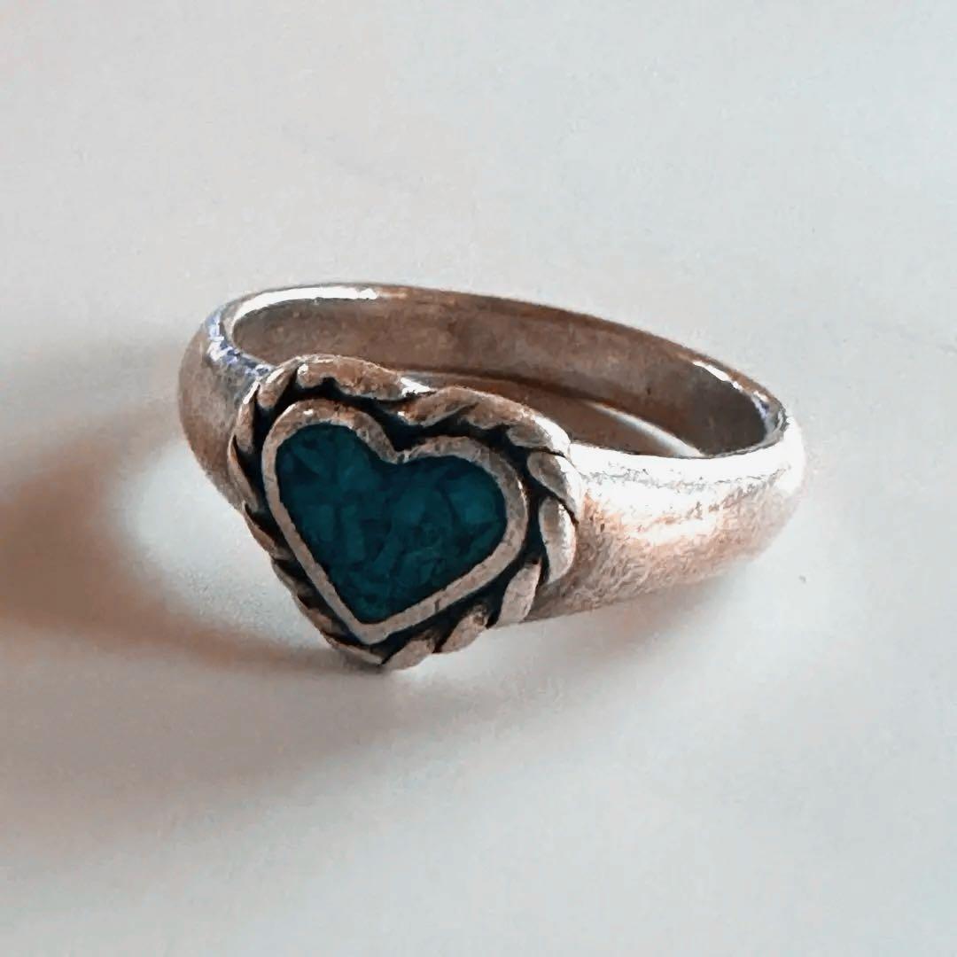 KUJAAN クジャーン 925 ハート型 ターコイズ リング シルバー 指輪