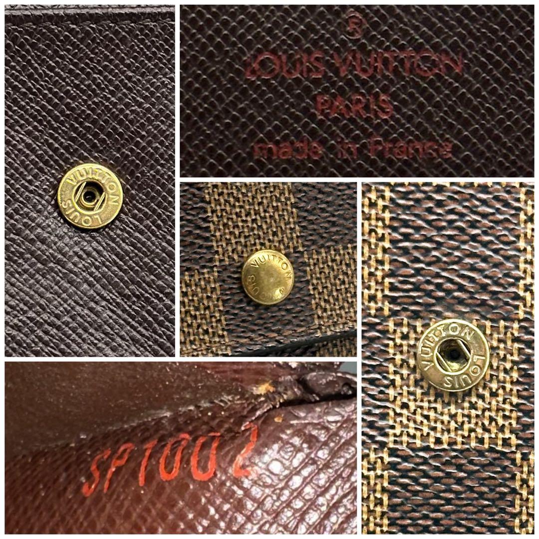 ルイヴィトン ポルト トレゾール エテュイ パピエ ダミエ 三つ折り 長財布