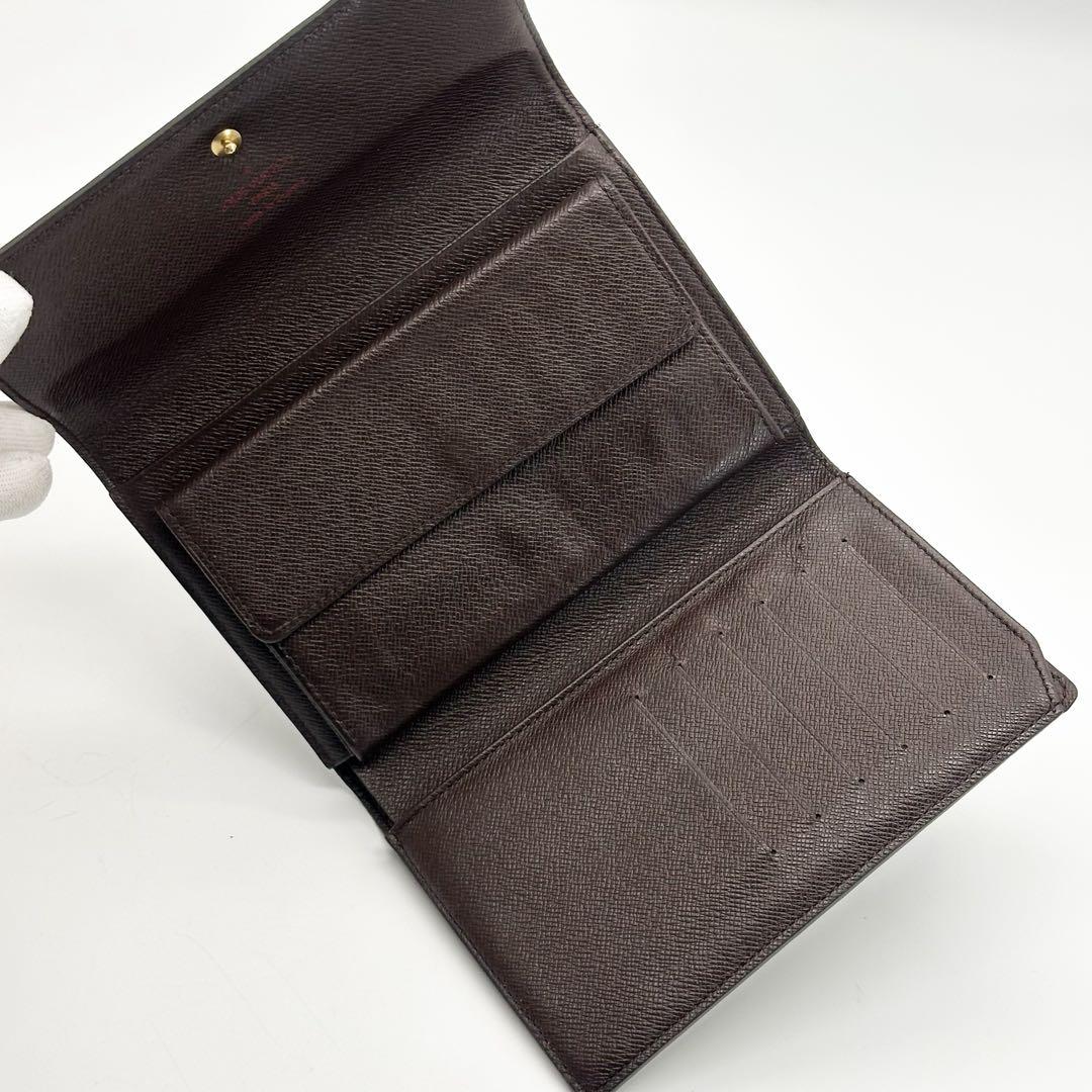 ルイヴィトン ポルト トレゾール エテュイ パピエ ダミエ 三つ折り 長財布