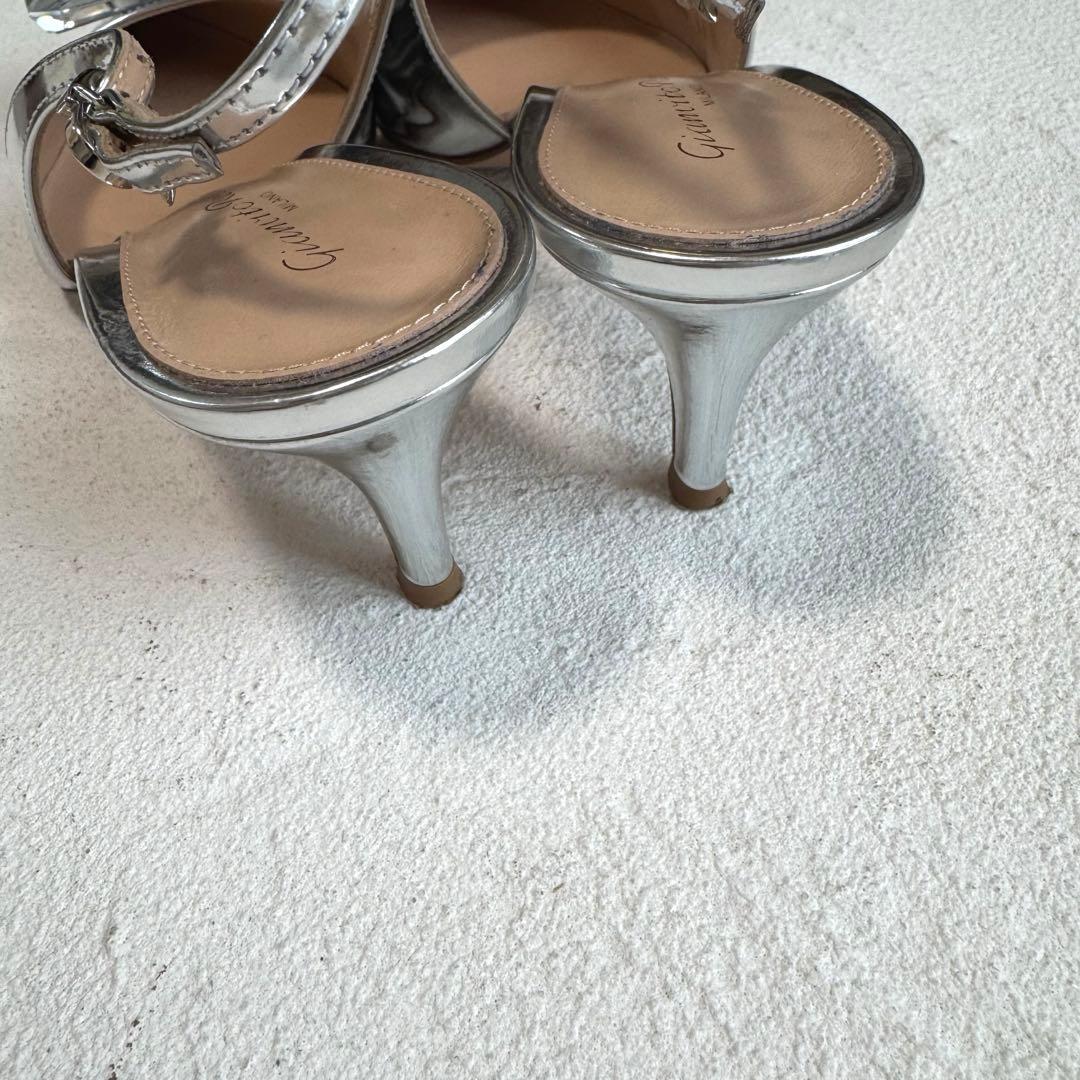 24SS ジャンヴィトロッシ JAIPUR SLING 宝石パンプス シルバー