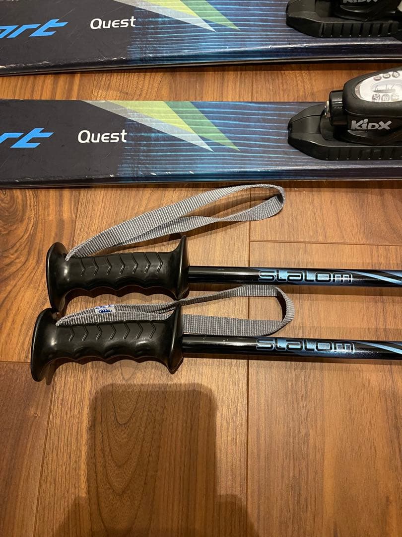 HART QUEST RC 子供用スキー板 128㎝　ストック90㎝ 2点セット