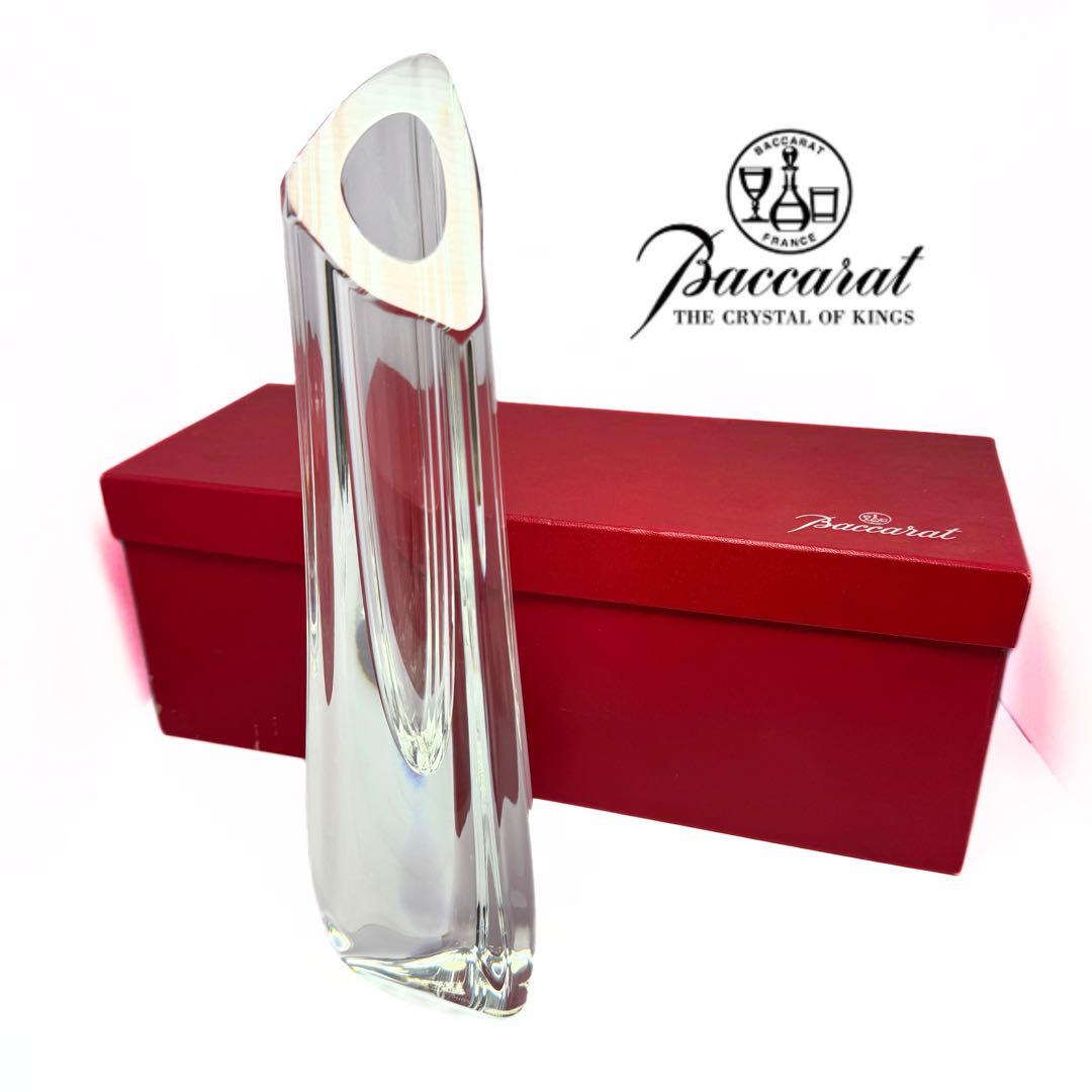 未使用 廃盤 Baccarat バカラ クリスタルローズ フラワーベース 花瓶