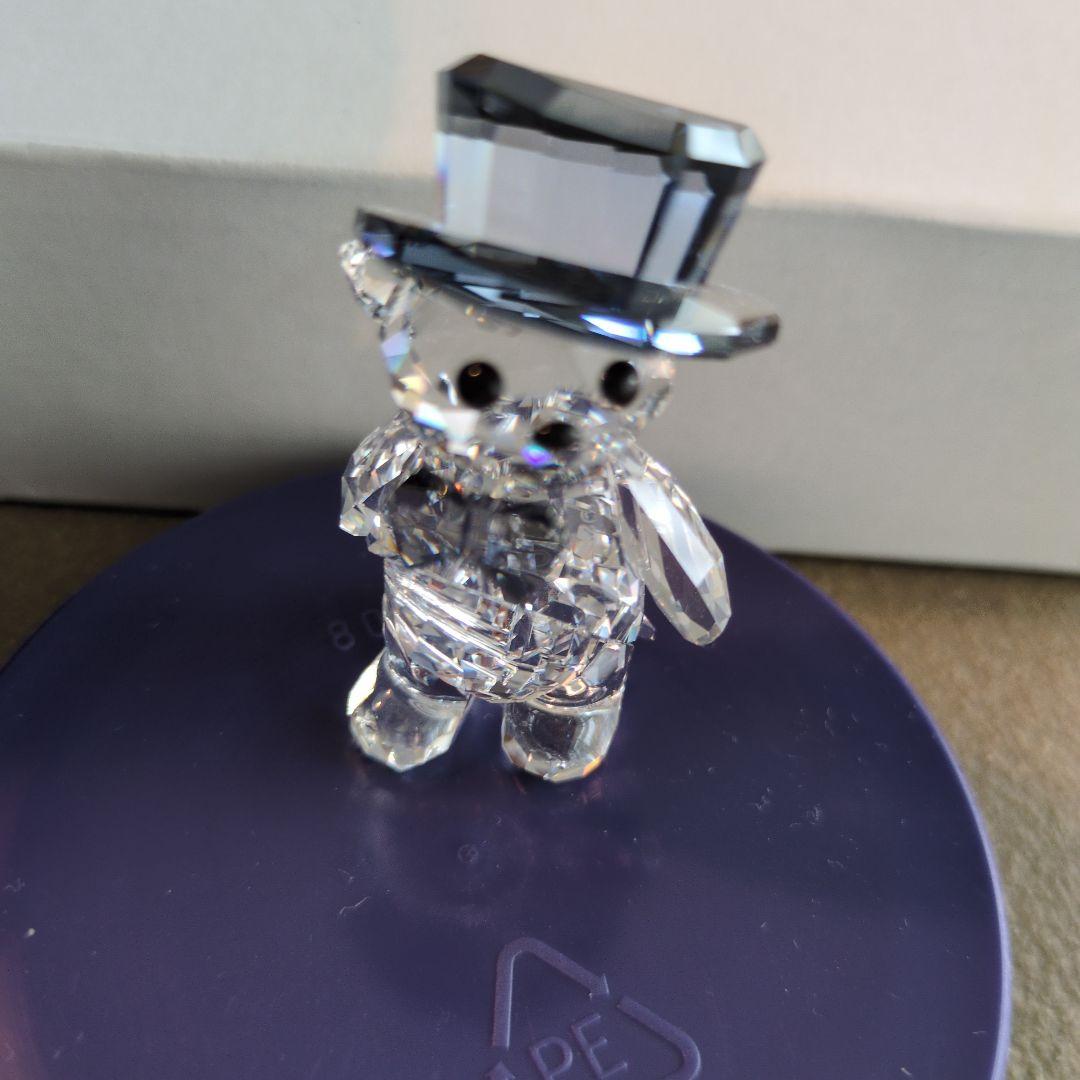 Swarovski クリスタルくま 2体セット　プレート付き