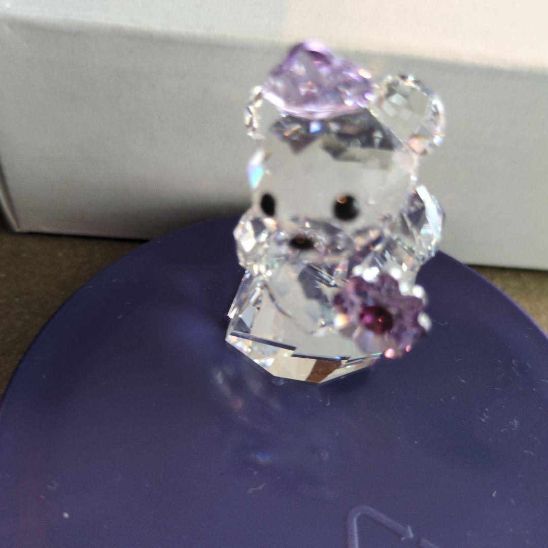 Swarovski クリスタルくま 2体セット　プレート付き