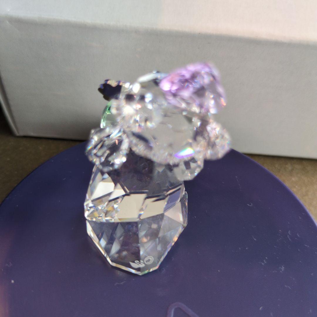 Swarovski クリスタルくま 2体セット　プレート付き