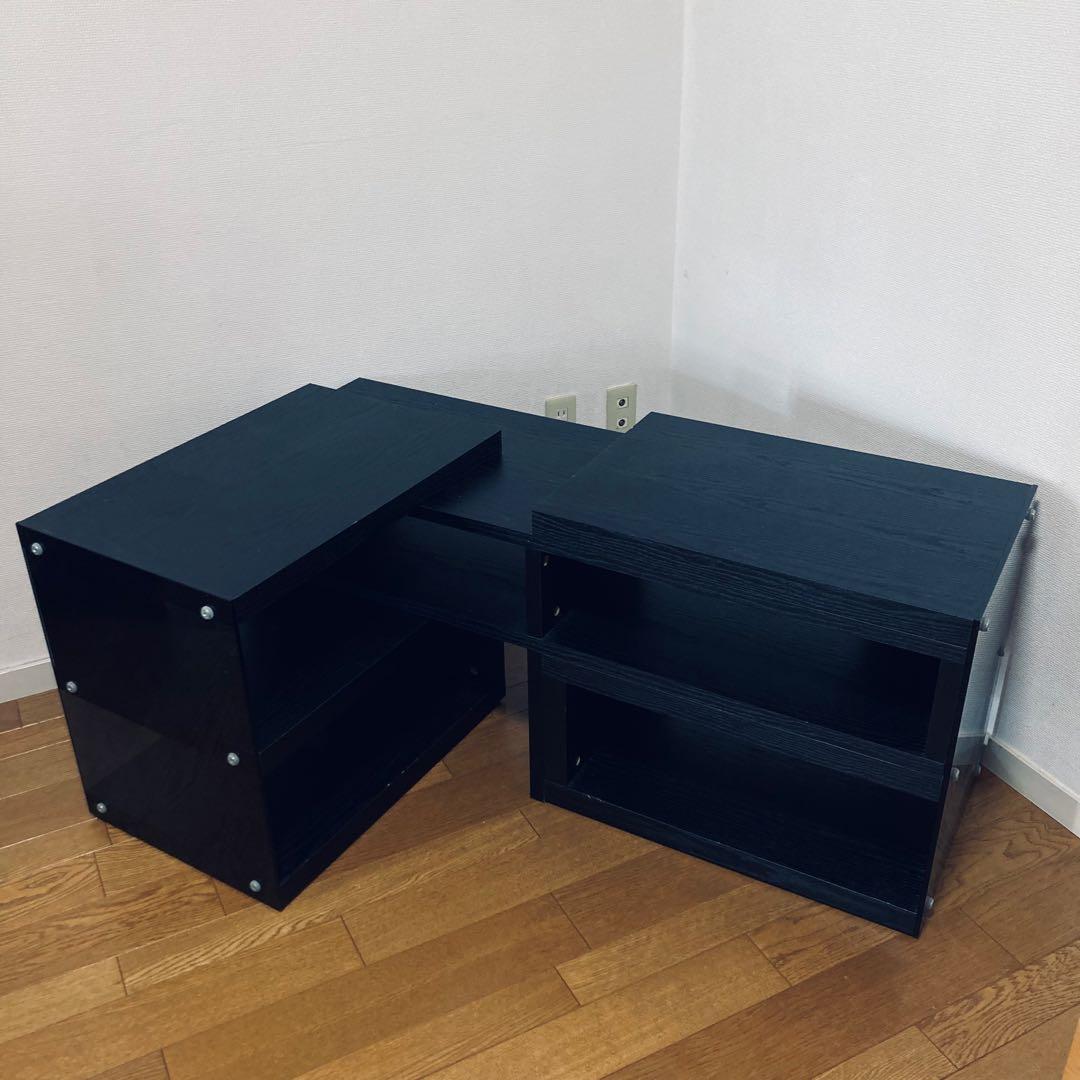 伸縮式テレビ台オープンシェルフ