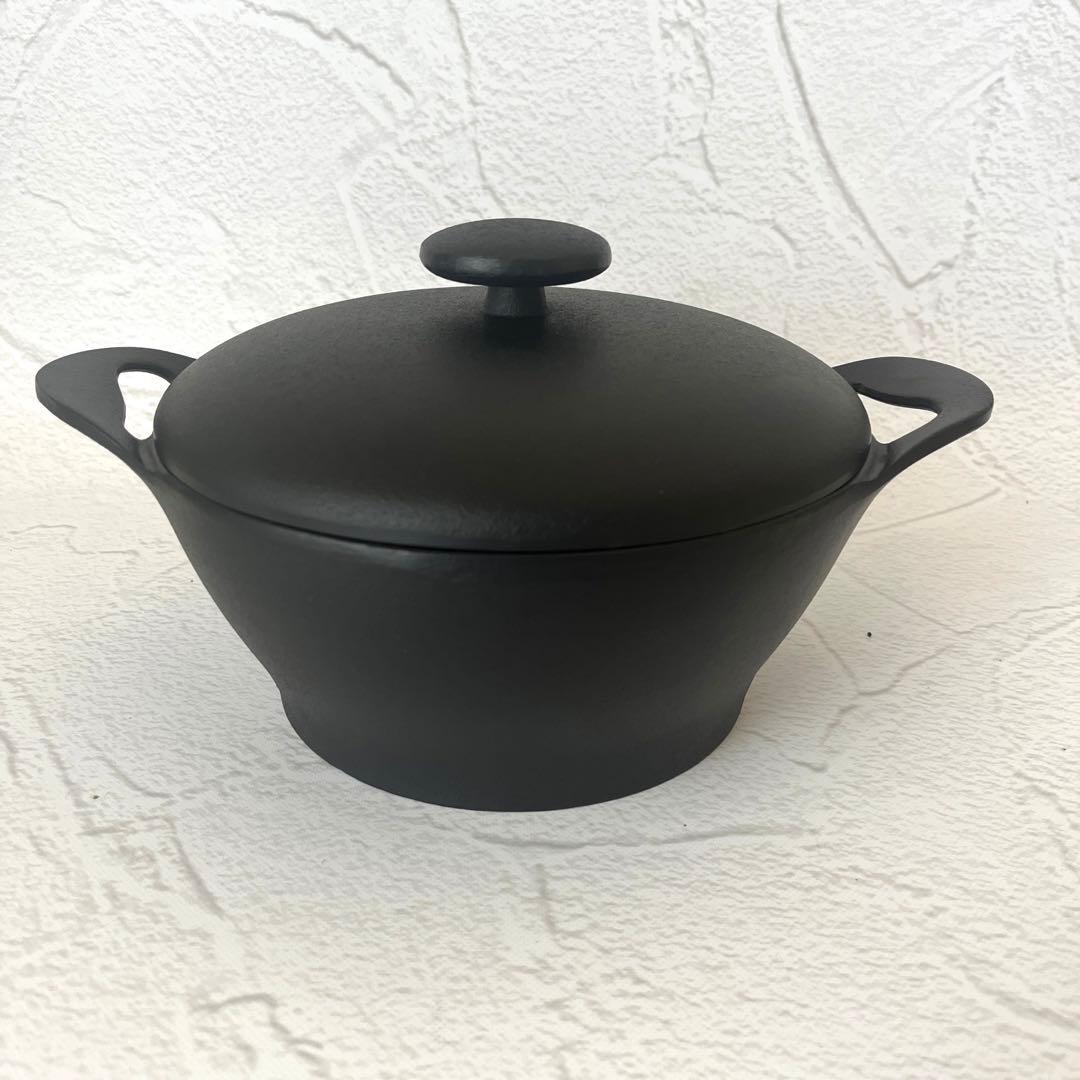 【未使用】岩鋳 CUROCO クロコ キャセロール 20cm 深型 南部鉄器