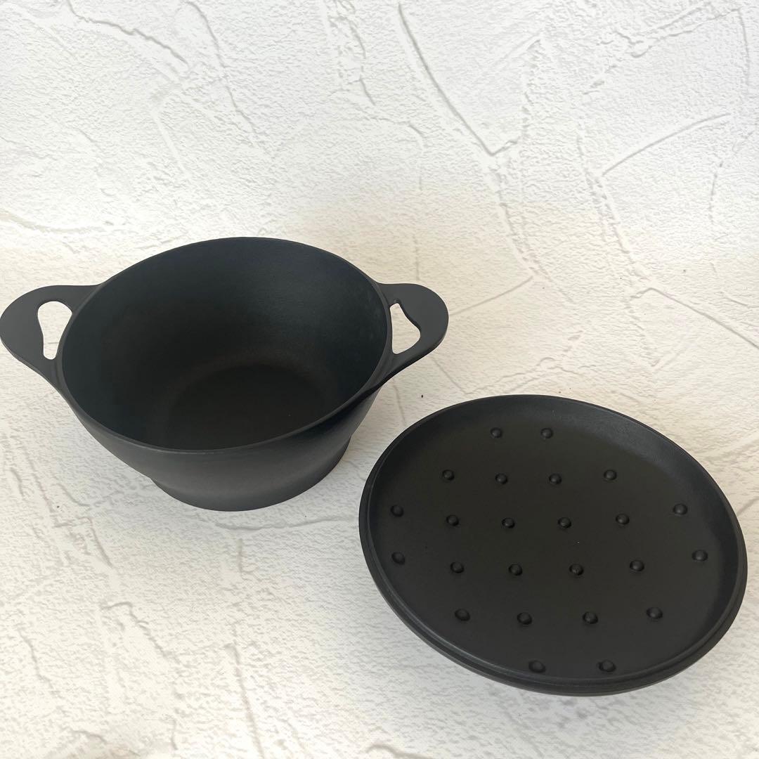 【未使用】岩鋳 CUROCO クロコ キャセロール 20cm 深型 南部鉄器