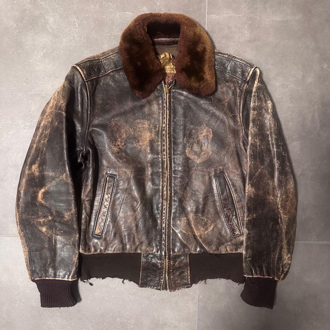 50s G-1 レザー ジャケット g1 leather 60s usnavy