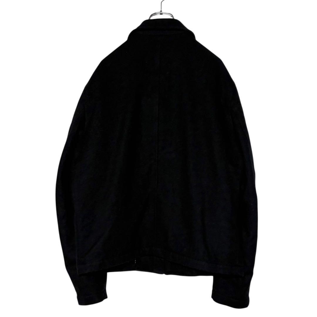 00sUSA古着バナナリパブリック ウールジャケット 黒 M ジップ短丈ブルゾン