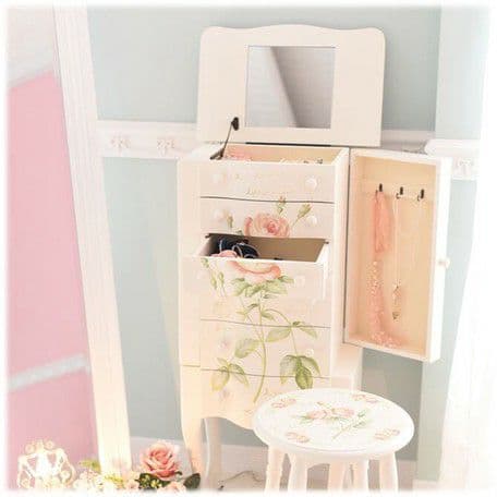 要問い合せ♥️ドレッサーとアクセケースが合体♥️薔薇家具　収納家具　鏡台　2色