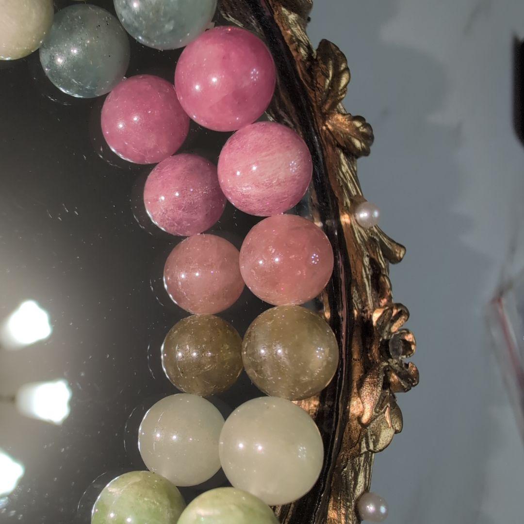 【大玉】天然石　トルマリン　ブレスレット　内径17 パワーストーン