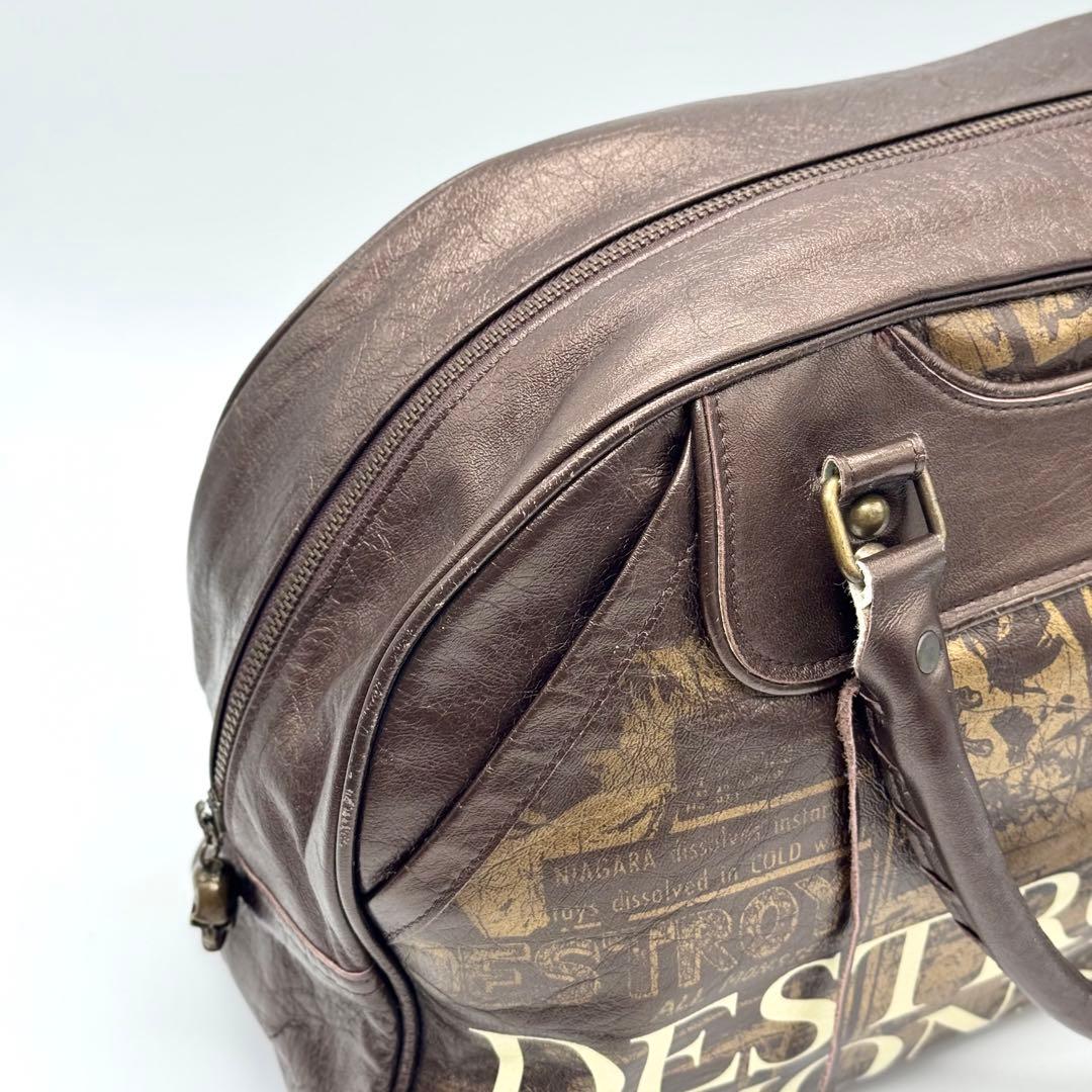 希少 ヒステリックグラマー ADMJ コラボ レザー ボストンバッグ ブロンズ