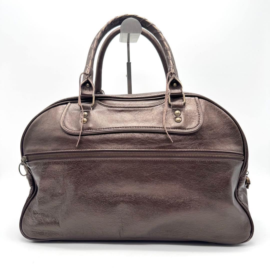 希少 ヒステリックグラマー ADMJ コラボ レザー ボストンバッグ ブロンズ