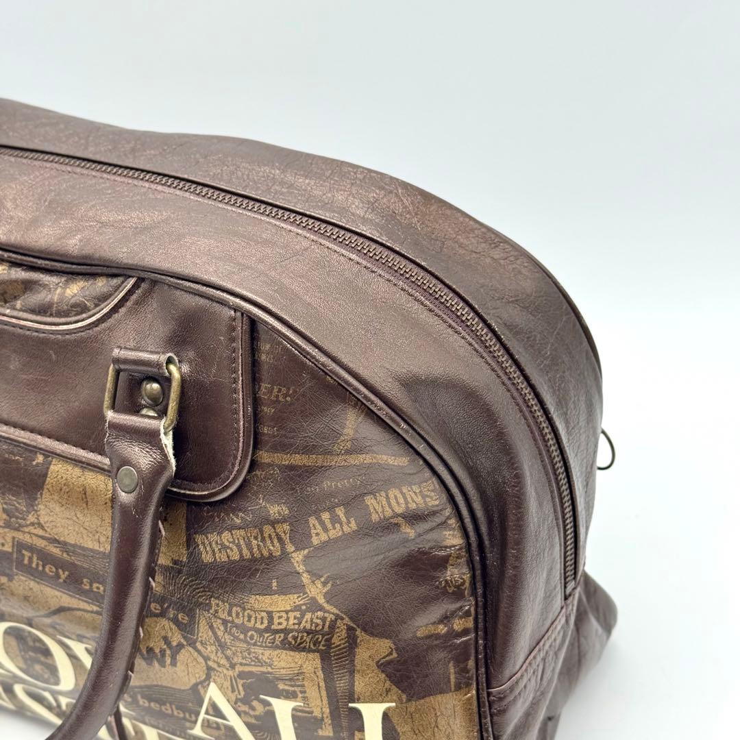 希少 ヒステリックグラマー ADMJ コラボ レザー ボストンバッグ ブロンズ