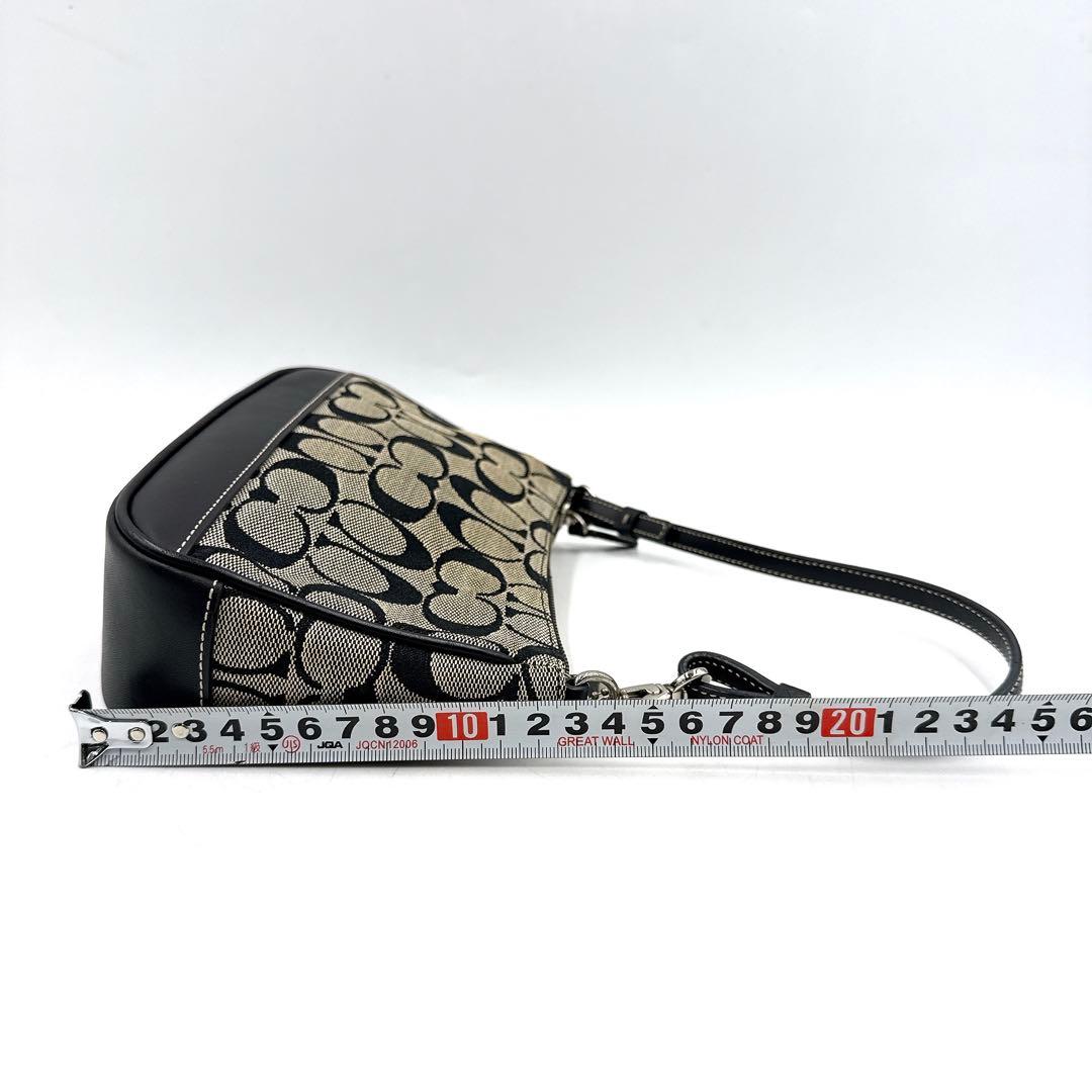 【美品】COACH キャンバス アクセサリーポーチ シグネチャー 保管袋付き