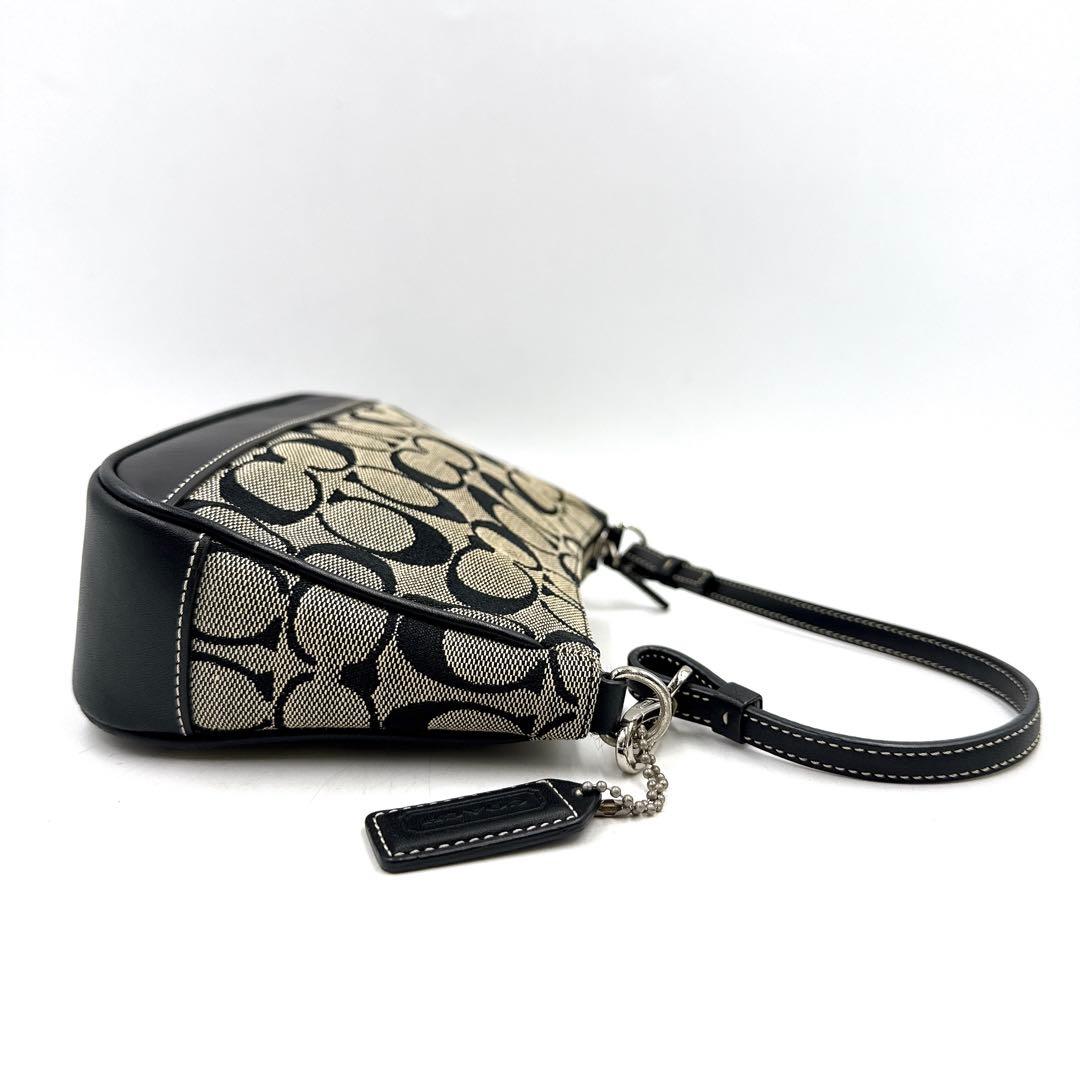 【美品】COACH キャンバス アクセサリーポーチ シグネチャー 保管袋付き