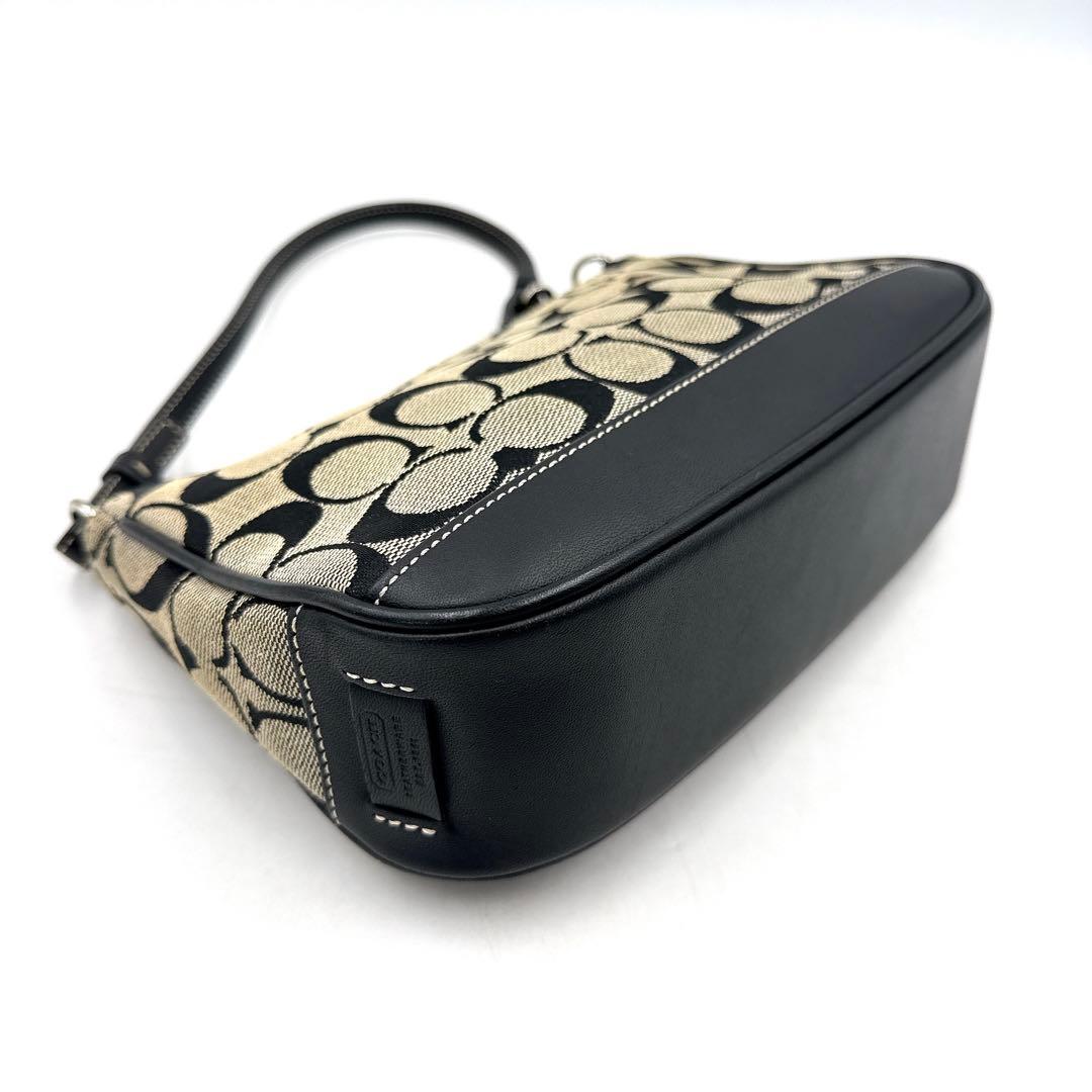 【美品】COACH キャンバス アクセサリーポーチ シグネチャー 保管袋付き