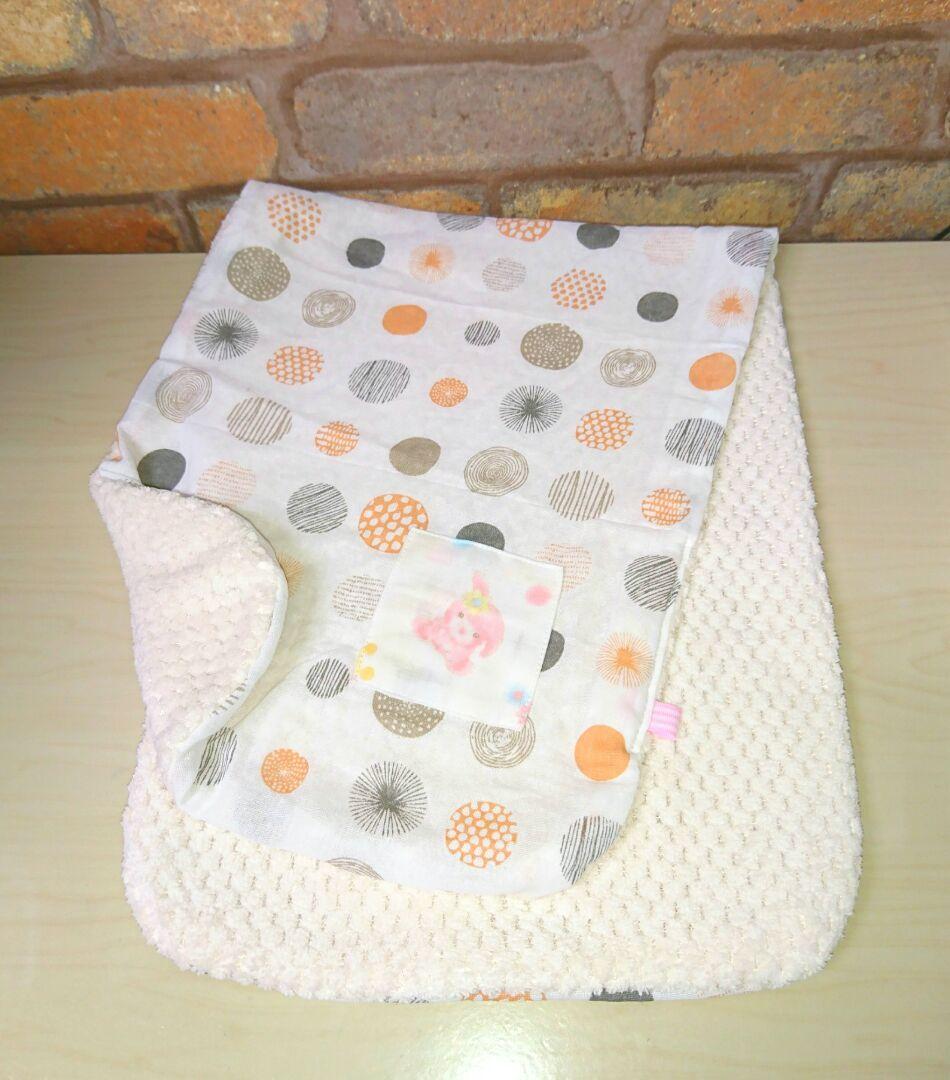 専用❤みかん＊ふわっサラ❤手拭いヘアドライタオル❤ドットパッチ＊オレンジ系。